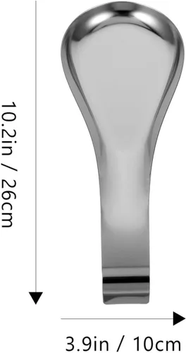 Miniatura 7 de Zerodeko Soporte para cucharas de acero inoxidable, soporte para cuchara, olla caliente, espátula, tenedor, cucharón, vajilla, 2 piezas