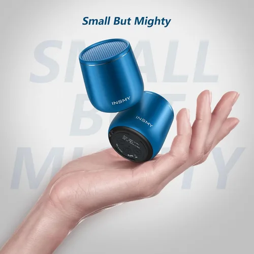 Miniatura 2 de INSMY Altavoz Bluetooth pequeño, mini altavoz inalámbrico portátil impermeable, emparejamiento estéreo de audio rico en graves intensos