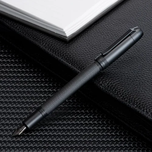 Miniatura 7 de Jinhao 92 - Pluma estilográfica negra de punta fina, metal sólido con convertidor, lápiz de caligrafía Negro
