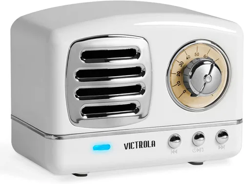 Victrola Lily Mini estéreo Bluetooth (VS-170) Blanco 3.75 x 2.13 x 2.75 pulgadas