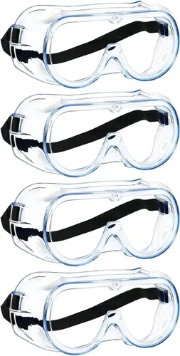 Miniatura 9 de KeeboMed Gafas de seguridad contra salpicaduras químicas/impactos, suaves, ajustables, 1 paquete