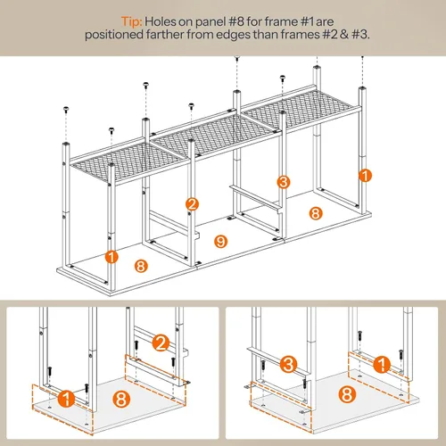 Miniatura 7 de HOOBRO Soporte de TV para televisores de hasta 55 pulgadas, centro de entretenimiento con cajón de tela y estantes abiertos, mesa consola industrial