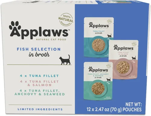 Miniatura 14 de Applaws Alimento húmedo natural para gatos en caldo, ingredientes limitados y naturales, alto en proteínas sin aditivos artificiales, filete