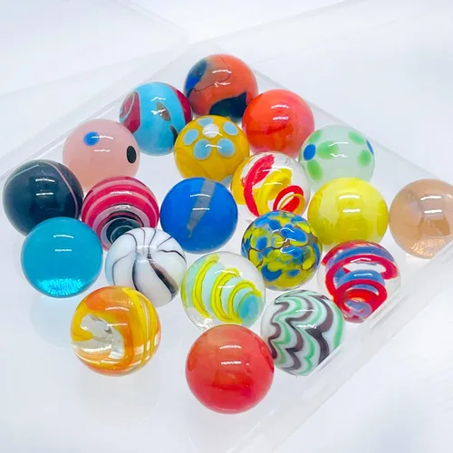 Miniatura 5 de 20 Canicas Vintage a granel para niños de 4-8-12 años, aficionado para juego de pista de canicas, juguete de canicas pequeño (16mm) (20 piezas)