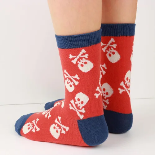 Miniatura 4 de COTTON DAY Kids Boys Fun Novelty Socks Colorful Pattern Design Shark Scull Robot Dinosaur