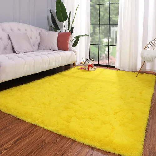 Miniatura 9 de Keeko Alfombras Esponjosas para Sala de Estar y Dormitorio, Alfombra Suave de Felpa para Junto a la Cama, Alfombra Grande Moderna para Interiores
