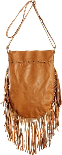 Miniatura 4 de Bolso Boho Round L Cuero Real Monedero Fringe Bolsos Bohemios