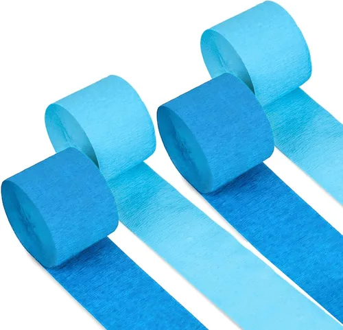 Miniatura 26 de 12 rollos de serpentinas de arcoíris únicos, paquete de 12 rollos de papel crepé arcoíris únicos de 984 pies para decoraciones de fiestas, Multicolor