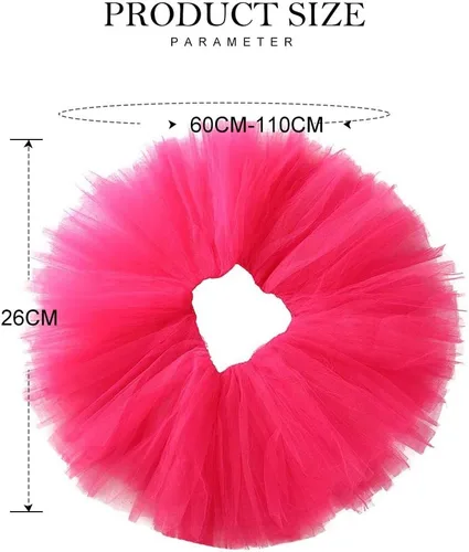 Miniatura 47 de REETAN Falda tutú de ballet de 6 capas de tul corto tutús para mujer