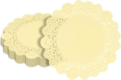 Miniatura 73 de Restaurantware Pastry Tek Blondas de Encaje de 4 x 4 Pulgadas 100 Vajilla Decorativa - Blondas de Mesa Desechables Redondas de Papel Negro