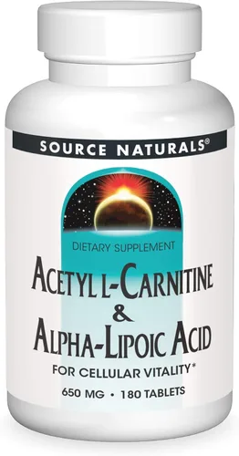 Miniatura 5 de Source Naturals Acetil L-carnitina y ácido alfa-lipoico 650mg - 60 Tabletas