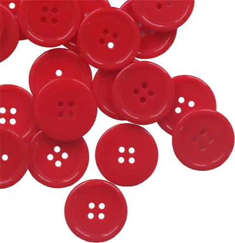 Miniatura 11 de YAKA 50 botones de resina de costura negros de 1 1/4 pulgadas, forma redonda, 4 agujeros, botón para coser álbumes de recortes y manualidades