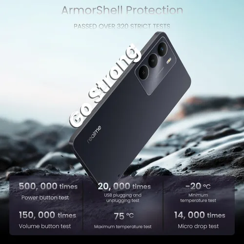 Miniatura 8 de realme 14x 5G Smartphone 6+128GB, negro carbón, pantalla de 6.67 pulgadas, pantalla de 120Hz, batería 5000mAh, cámara AI de 50MP, MediaTek Dimensity
