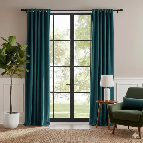 Miniatura 17 de RYB HOME Cortinas de terciopelo beige camello 84 pulgadas, cortinas gruesas de terciopelo para oscurecer la habitación para decoración de granja