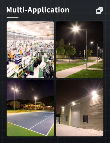 Miniatura 7 de papasbox Luz de inundación LED de 100 W para exteriores, luces de seguridad para exteriores de 8000 lúmenes, luces LED blancas cálidas de 3000 K