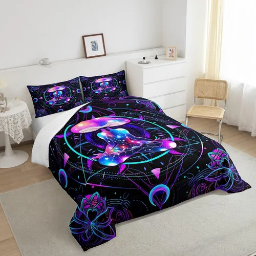 Miniatura 42 de Juego de ropa de cama Happy Camping de Homewish, tamaño individual, con diseño de osos cazadores y pinos, para niños, hombres, adultos, decoración