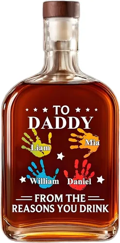 Miniatura 10 de Juego de decantadores de whisky personalizados para hombres, para el hogar, bar, decantadores de licor personalizados, caja de madera, vasos