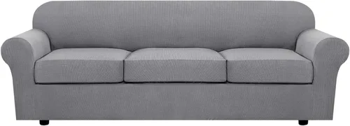 Miniatura 125 de H.VERSAILTEX - 3 fundas de sofá elásticas para 2 cojines de sofá. Fundas para muebles de sala de estar (funda base más 2 fundas de cojín de asiento)