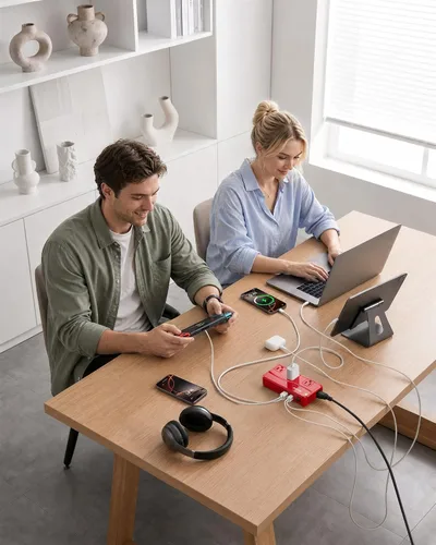 Miniatura 7 de BESTEK Adaptador de potencia internacional 250W, convertidor de voltaje de viaje de 220 V a 110 V con 4 puertos USB, incluyendo adaptador de enchufe