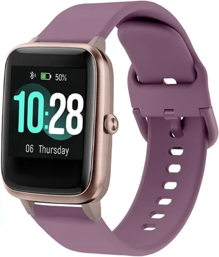 Miniatura 10 de ViCRiOR Bandas compatibles con ID205L Smart Watch, 0.79 pulgadas de liberación rápida de silicona suave sin decoloración, patrón impreso floral