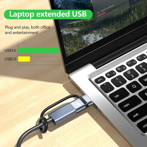 Miniatura 5 de Adaptador USB C a USB 4 piezas, adaptador USB C a USB 3.0 OTG, Thunderbolt 4/3 a USB 3.0 compatible con teléfono 16 Pro Max MacBook Pro Air 2023 Pad