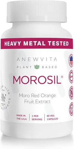 Morosil: Suplemento antioxidante y nutricional para hombres y mujeres | Bienestar y vitalidad | Naranja roja Moro | Sin OGM, sin gluten, 60 cápsulas