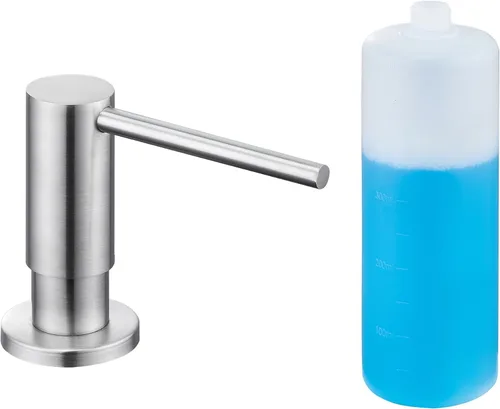 Miniatura 8 de Dispensador de jabón para fregadero de cocina de níquel cepillado, dispensador de jabón de fregadero de acero inoxidable de repuesto de The Top