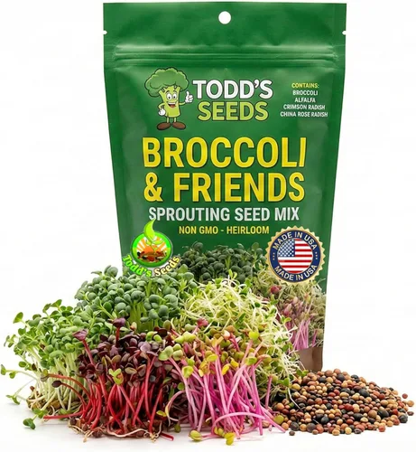 Broccoli and Friends Mezcla de brotes de semillas, una libra