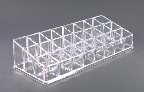 Miniatura 3 de Estuche de maquillaje acrílico transparente y lápiz labial o soporte para brochas con 24 compartimentos