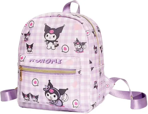 Miniatura 8 de Roffatide Anime Cinnamoroll Mochila Mini Cute Cartoon Daily Travel Bag All Over Impreso a cuadros Mochila de viaje senderismo mochila azul, LYB14001