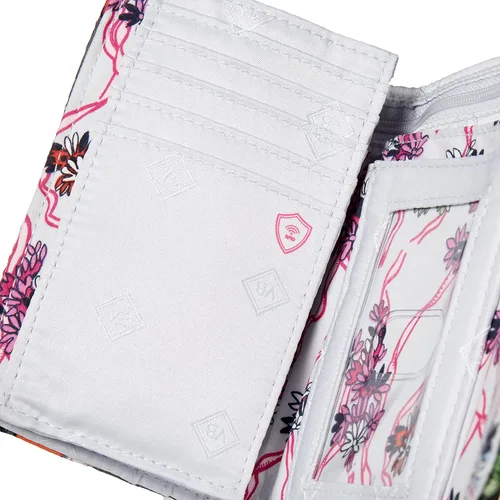 Miniatura 4 de Vera Bradley Cartera compacta de algodón Riley para mujer con protección RFID