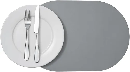 Miniatura 23 de Restaurantware Juego de 6 manteles individuales de cocina de 16 x 12 pulgadas para mesa de comedor en relieve, impermeables, con forma de huevo