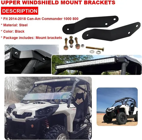 Miniatura 6 de XTMOTO Soporte de montaje para barra de luz LED de 42 pulgadas compatible con UTV 2014-2021 Can-Am Maverick XRS Commander 1000 800