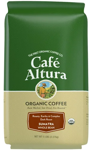 Miniatura 15 de Café Altura - Café orgánico en grano entero, expreso, bolsa de 5 libras