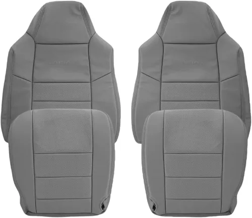 Miniatura 20 de 2002 2003 Ford F250 F350 Lariat Crew Cab Funda de cuero sintético para reposabrazos, reemplazo (Cubierta de reposabrazos (se ajusta a ambos lados)