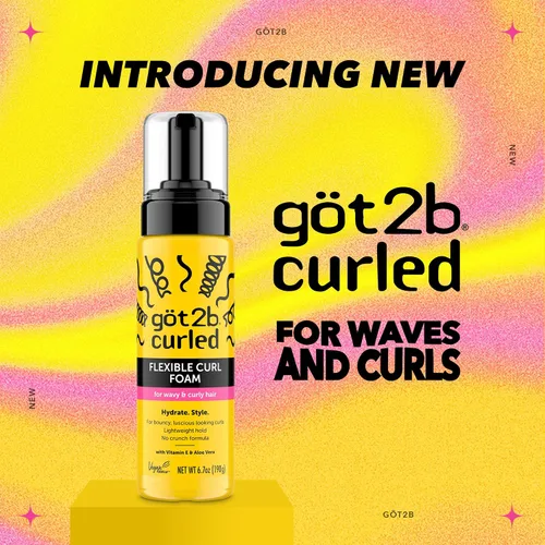 Miniatura 2 de Got2B Espuma Rizadora Flexible, 6.7 onzas líquidas, mousse para el cabello para control del encrespamiento y protección térmica, sujeción ligera