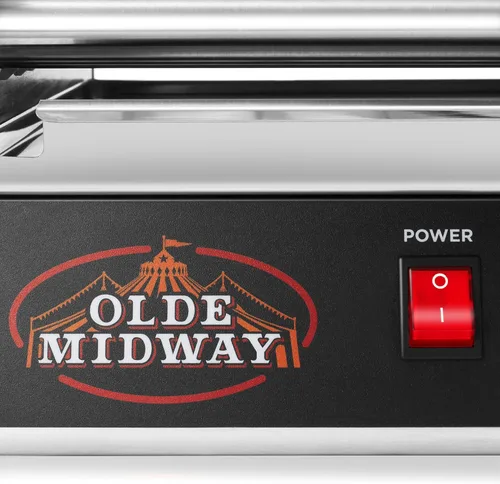 Miniatura 6 de Olde Midway - Máquina eléctrica de cocción para 12 perros calientes con 5 asadores giratorios, con tapa, de 700 Watts, de calidad comercial