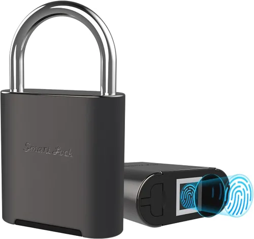 Candado de huellas dactilares, candado biométrico, candado inteligente con llave de emergencia, cerradura impermeable de casillero para gimnasio,