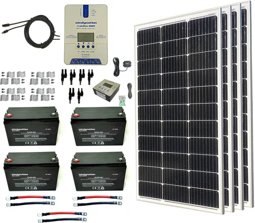 Miniatura 11 de WindyNation Kit de panel solar monocristalino de 400 vatios con controlador de carga solar TrakMax MPPT 40A + kit de medidor remoto