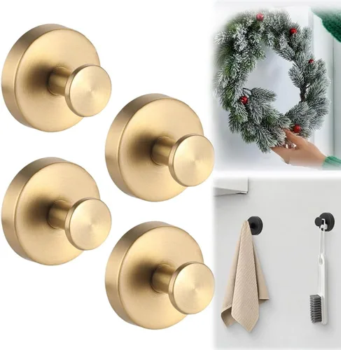 Miniatura 14 de Ganchos de ventosa mejorados para coronas de puerta, ganchos de corona sin taladrar para puerta delantera, ganchos extraíbles reutilizables