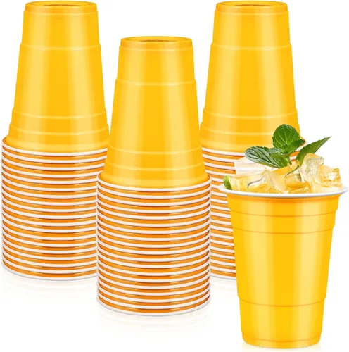 Miniatura 17 de LANLISA 50 vasos de plástico verdes, vasos desechables de 16 onzas, vasos para beber para el día de San Patricio, suministros de fiesta de Navidad