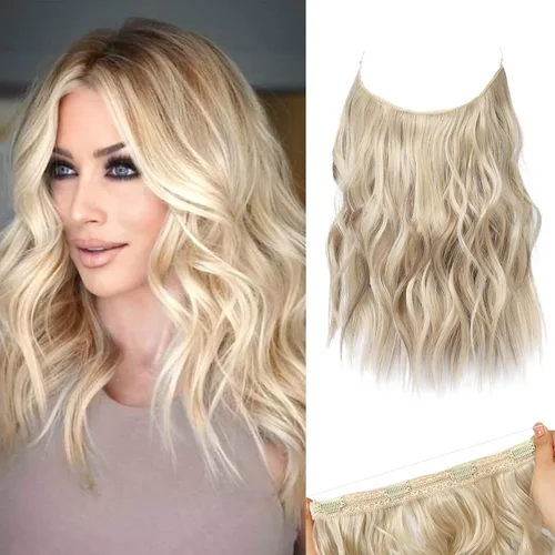 Miniatura 11 de REECHO Extensiones de cabello con alambre invisible con trama de encaje más delgada y suave