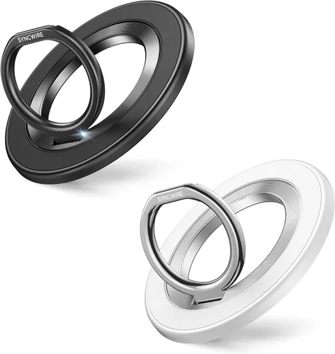 Miniatura 34 de SYNCWIRE Soporte de Anillo Magnético para Teléfono para MagSafe, Soporte de Agarre para Teléfono Celular con Rotación de 360°, Anillo para Dedo