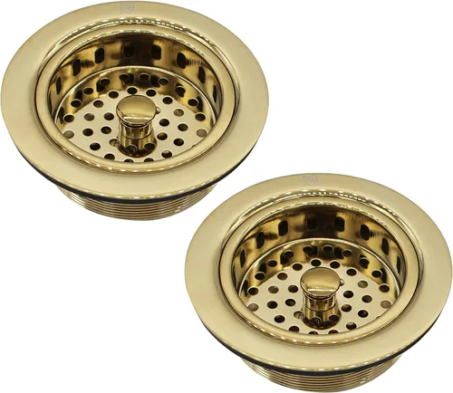 Miniatura 8 de Westbrass D214-05 - Colador grande para fregadero de cocina estilo poste de 3-1/2 pulgadas, níquel pulido