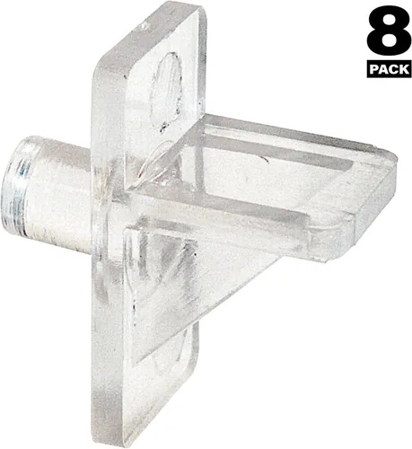 Miniatura 3 de Prime-Line U 10136 1/4 pulgadas, plástico transparente, clavija de soporte para estante (paquete de 8)