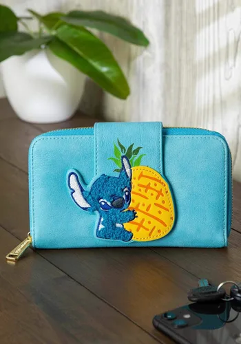 Miniatura 2 de Loungefly x Lilo y Stitch Pineapple Stitch Chenille Snap Wallet