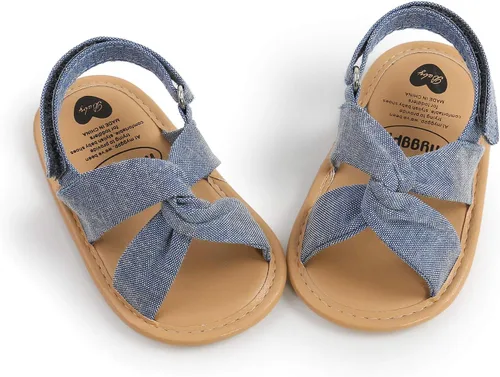 Miniatura 29 de Sandalias de verano para bebés, niñas y niños, unisex, antideslizantes, suela suave, transpirable, para primeros pasos, zapatos de playa al aire