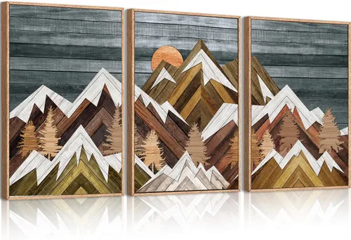 Miniatura 11 de BINCUE Lienzo de plantas botánicas neutrales, 6 piezas, arte de pared rústico, pinturas de pared de granja, impresiones botánicas de plantas