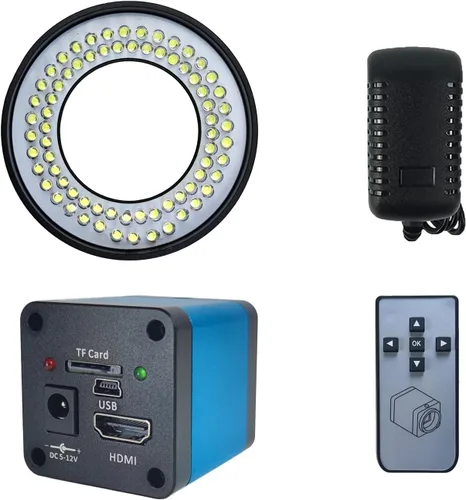 Miniatura 12 de 48MP 4K 1080P 22MP 14MP HDMI USB VGA Video Industrial Soldadura Digital Reparación Microscopio Cámara C Mount Lens LED Ring Light