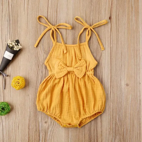 Miniatura 3 de Mubineo Mono de algodón con cordón de lino y algodón para bebés y niñas
